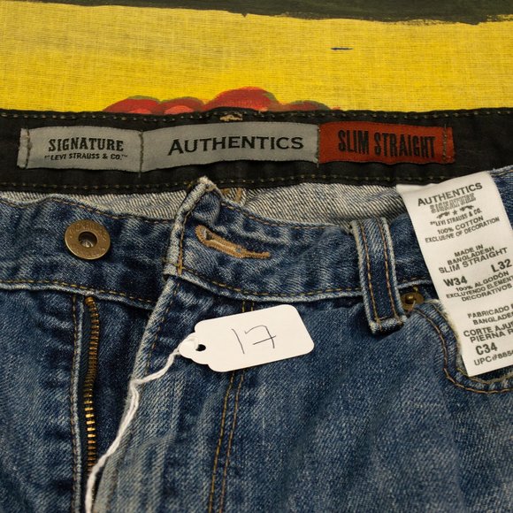 Levi Strauss & Co Signature limited edition slim straight denim jeans 34 x 32 - Picture 2 of 7